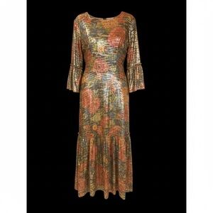 Glamorous Gold and Orange Sequin Maxi Dress